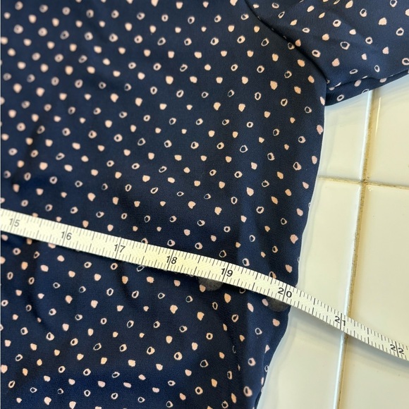 NYDJ Blue 3/4 Sleeve Button Down Blouse - Picture 9 of 9